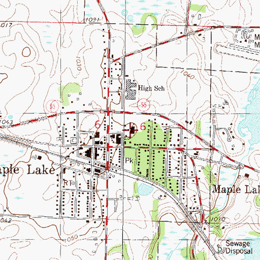 Topographic Map of Saint Timothy's School, MN
