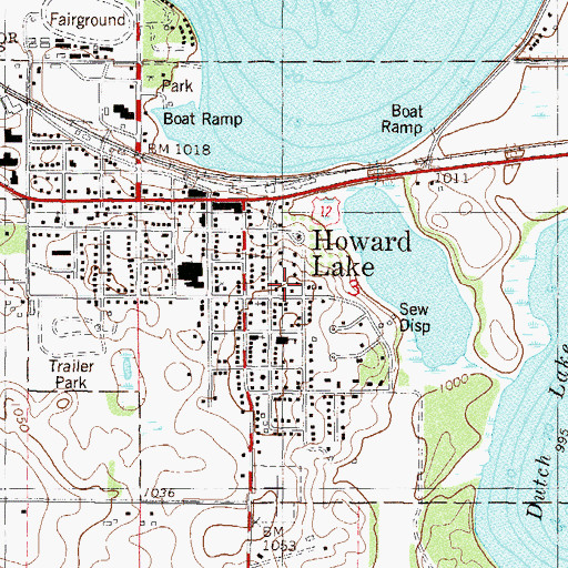 Topographic Map of Ridgeview Medical Clinic, MN