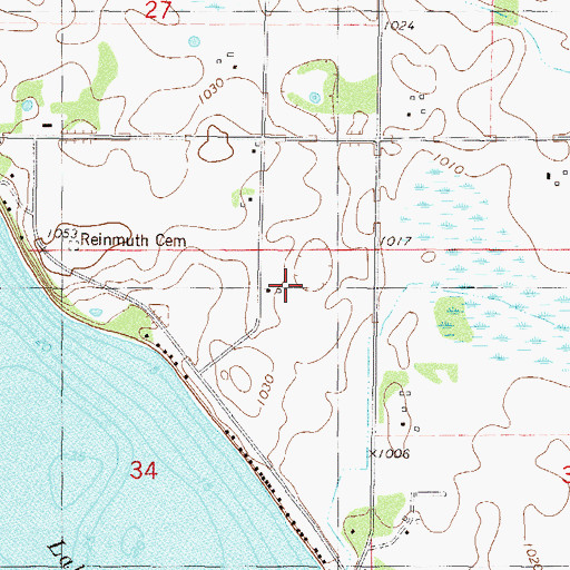 Topographic Map of Greens at Howard Lake Golf Course, MN