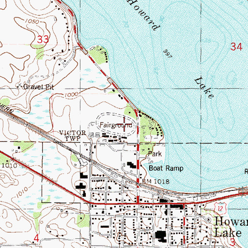 Topographic Map of Wright County Fairgrounds, MN