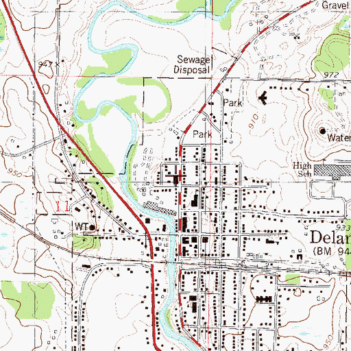 Topographic Map of Saint Joseph Catholic Church, MN