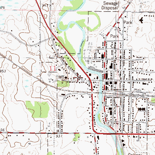 Topographic Map of Saint Paul's United Church of Christ, MN