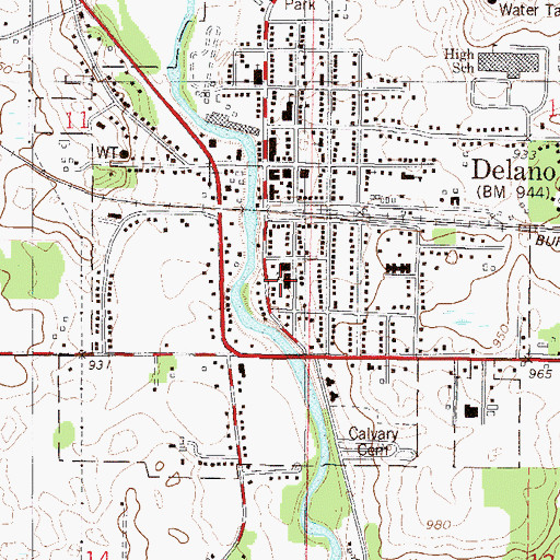 Topographic Map of Saint Peter's School, MN