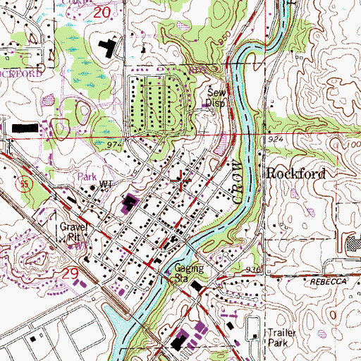 Topographic Map of United Presbyterian Church, MN