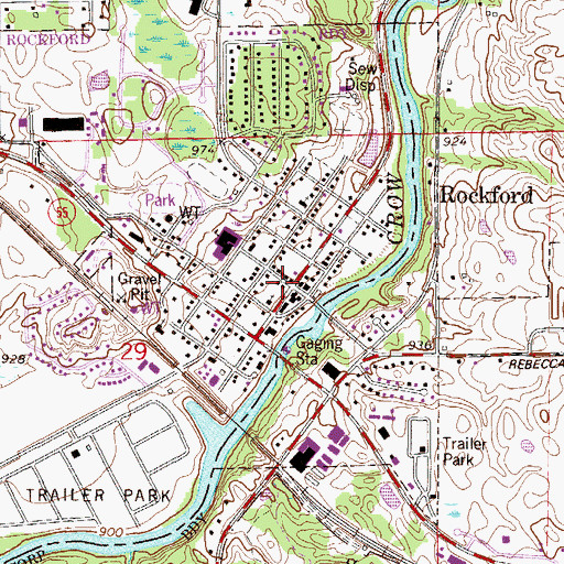 Topographic Map of Rockford City Hall, MN