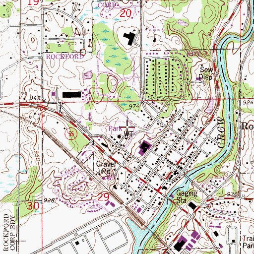 Topographic Map of Carver Park, MN