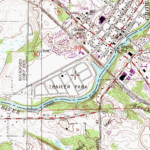 Topographic Map of Rockford Riverview Estates, MN