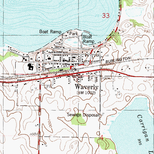 Topographic Map of Union Presbyterian Church, MN