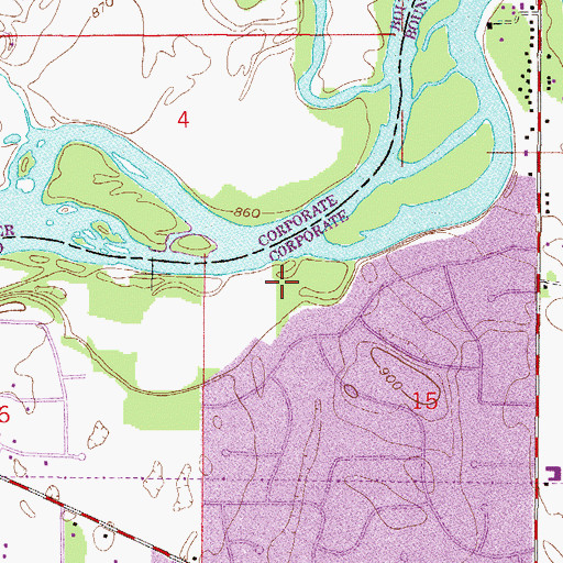 Topographic Map of Otswego County Park, MN