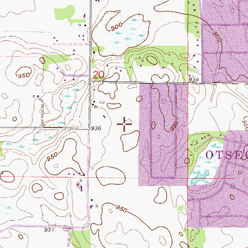 Topographic Map of Stone Bridge Golf Course, MN