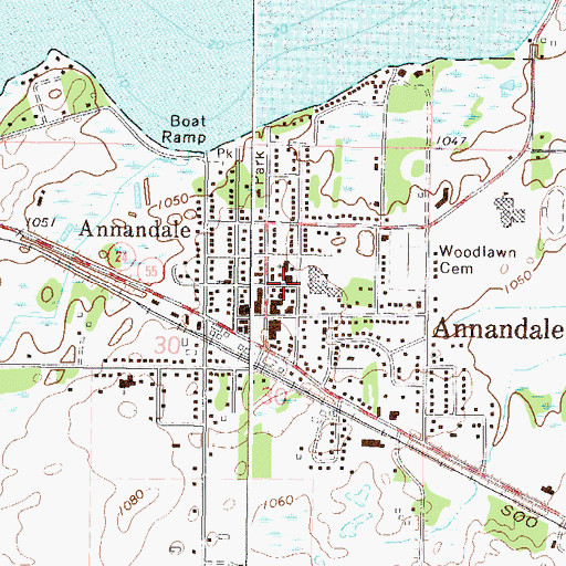 Topographic Map of Annandale Police Department, MN
