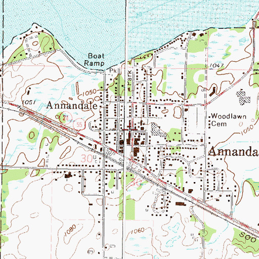 Topographic Map of Southbrook Golf and Country Club, MN