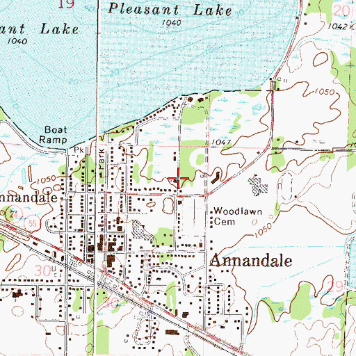 Topographic Map of Kindome Hall of Jehovahs Witnesses, MN