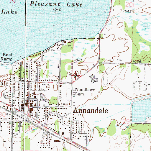 Topographic Map of Annandale Care Center, MN