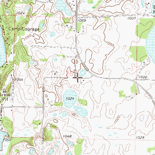 Topographic Map of Albion Ridges Golf Course, MN