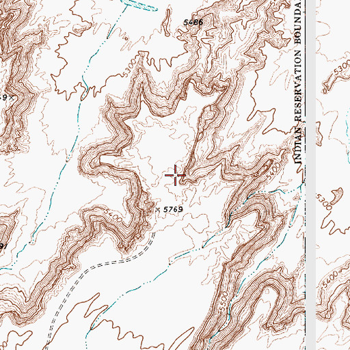 Topographic Map of Blue Point, AZ