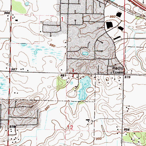 Topographic Map of Saint Michael Albertville Senior High School, MN