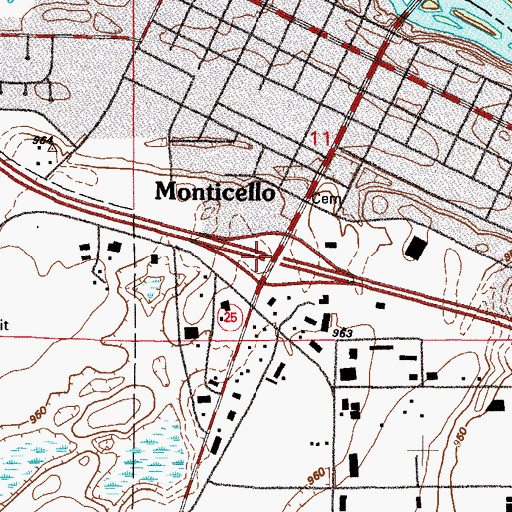 Topographic Map of Interchange 193, MN