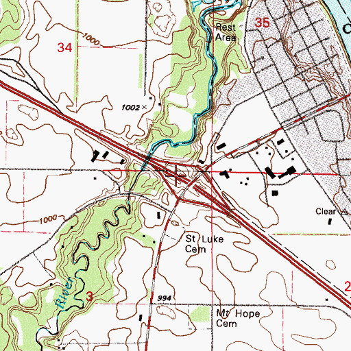 Topographic Map of Interchange 178, MN