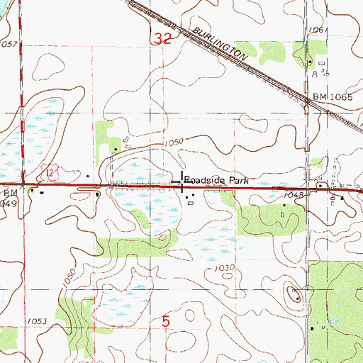 Topographic Map of Dustin Memorial Wayside Park, MN