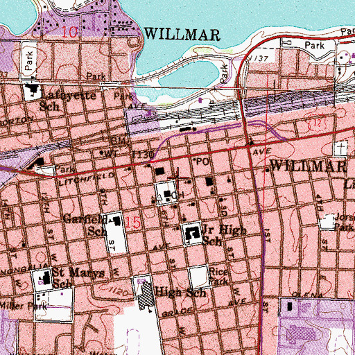 Topographic Map of Bethel Lutheran Church, MN
