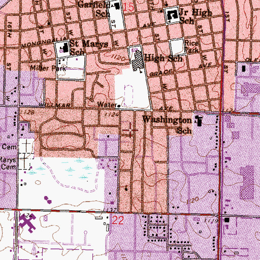 Topographic Map of First Covenant Church, MN