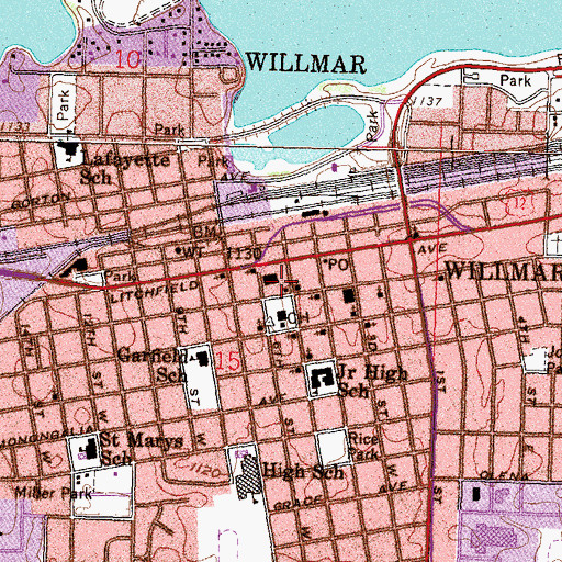 Topographic Map of Christian Science Church, MN