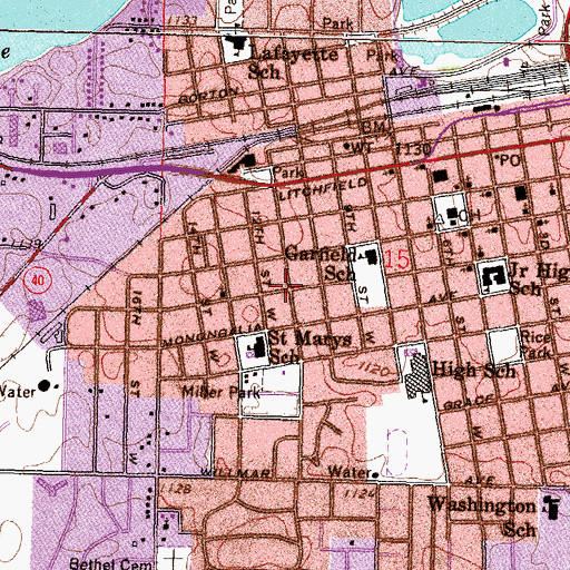 Topographic Map of Church of the Nazarene, MN