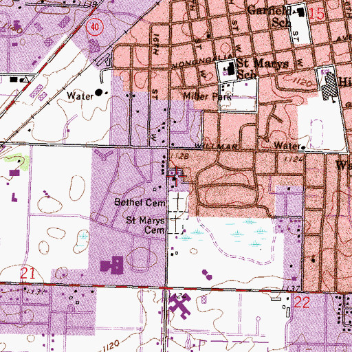 Topographic Map of First Reformed Church, MN
