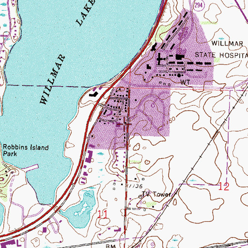 Topographic Map of Spiritual Life Church, MN