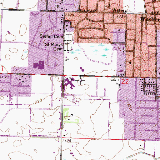 Topographic Map of Evangelical Free Church, MN