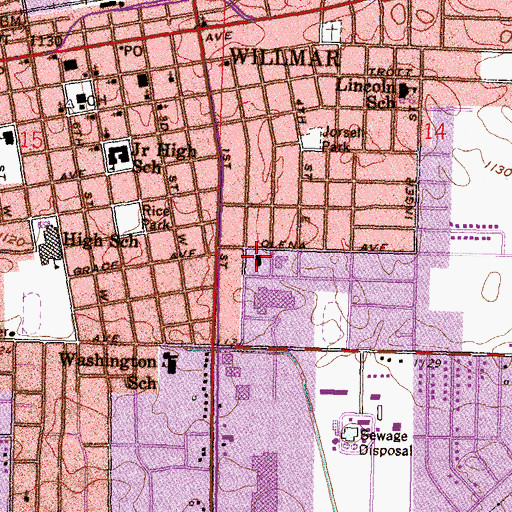 Topographic Map of Heritage Center, MN