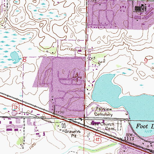 Topographic Map of Parkwood Estates, MN