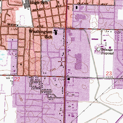 Topographic Map of Skylark Mall, MN