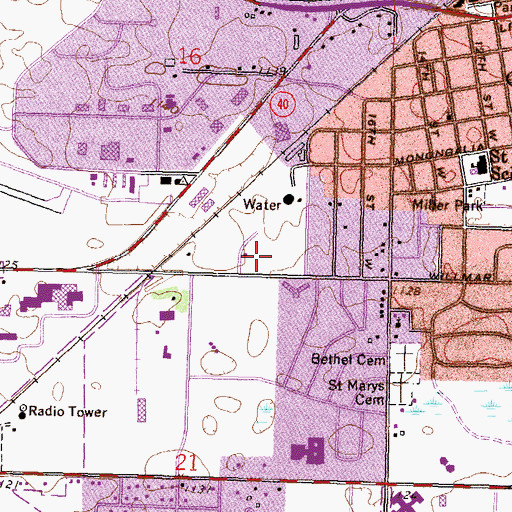 Topographic Map of Swansson Field Recreational Complex, MN