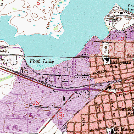 Topographic Map of Bergquist Nature Area, MN