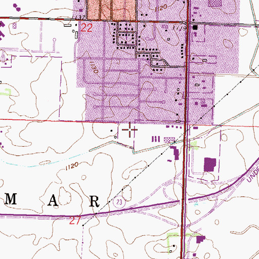 Topographic Map of Southfield Park, MN