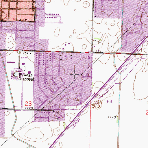 Topographic Map of East Willmar Park, MN