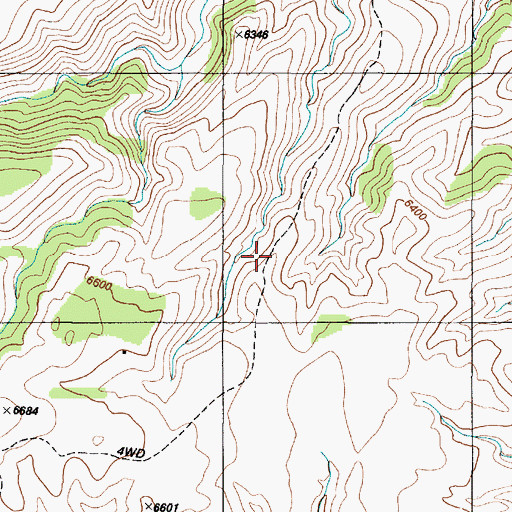 Topographic Map of Blue Springs Trail, AZ