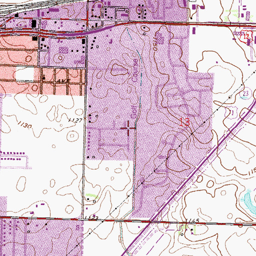 Topographic Map of Welshire Park, MN
