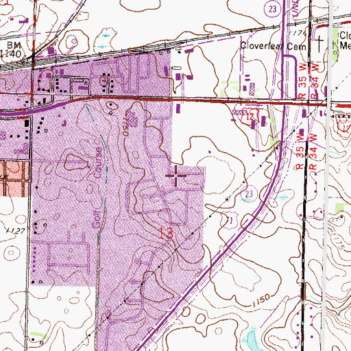 Topographic Map of Rainbow Park, MN