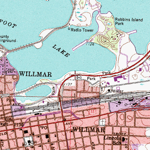 Topographic Map of Thompson Park, MN