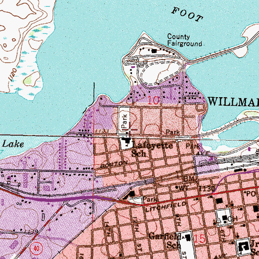 Topographic Map of Northside Park, MN
