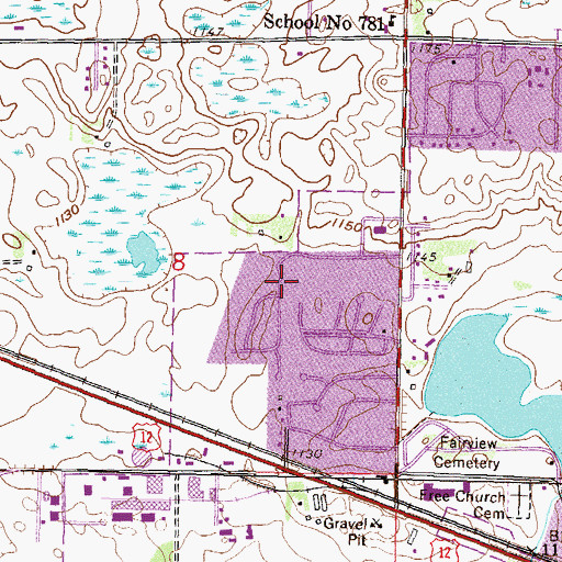 Topographic Map of Valleyside Park, MN