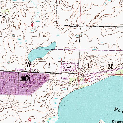 Topographic Map of Hanson Park, MN