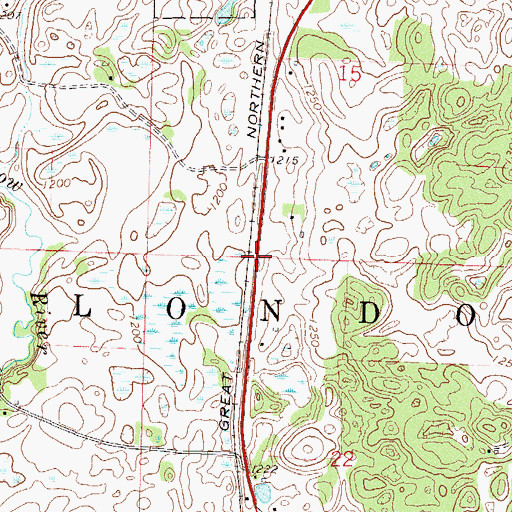Topographic Map of Little Crow Country Club, MN