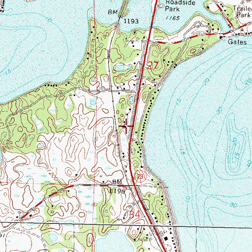 Topographic Map of Hope Presbyterian Church, MN