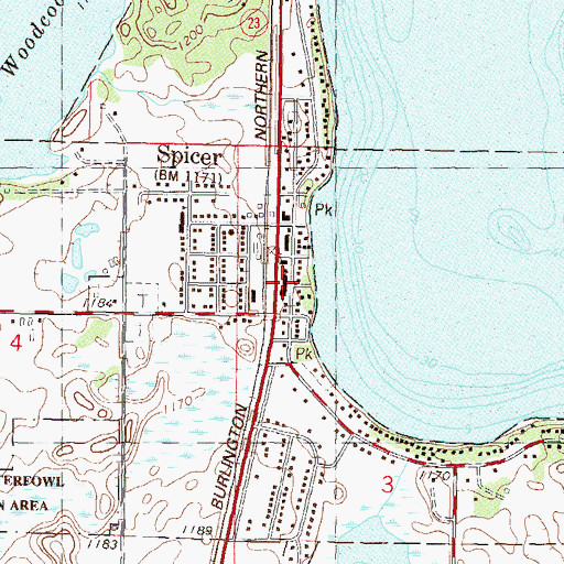 Topographic Map of Faith Lutheran Church, MN