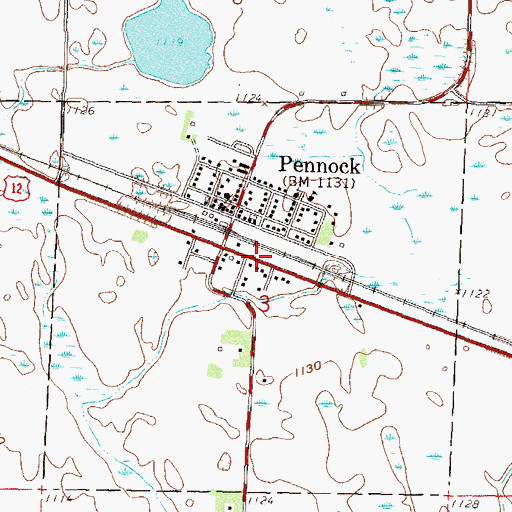 Topographic Map of South Park, MN