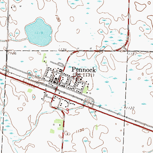 Topographic Map of Mamrelund Lutheran Church, MN